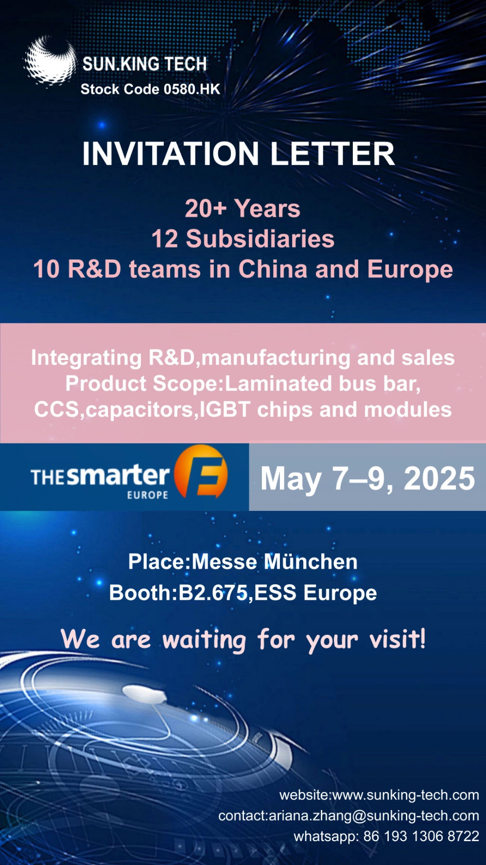 SUN.KING Technology Group to Exhibit at The smarter E Europe 2025