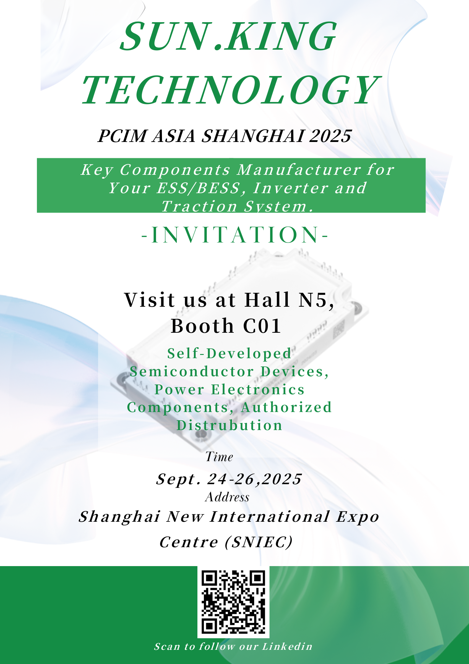 Sun.King Technology to Exhibit at PCIM Asia 2025