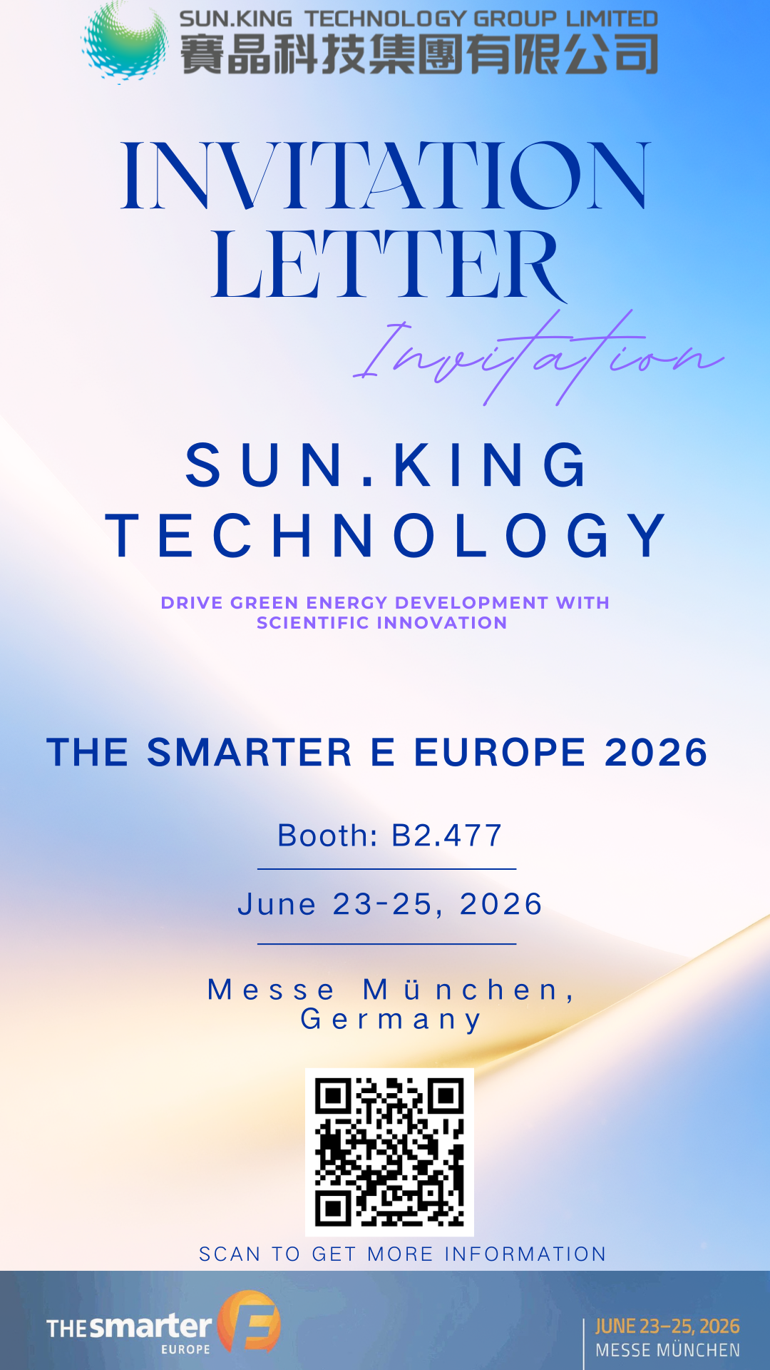 Sun.King Technology to Showcase Power Electronics Solutions at The Smarter E Europe 2026